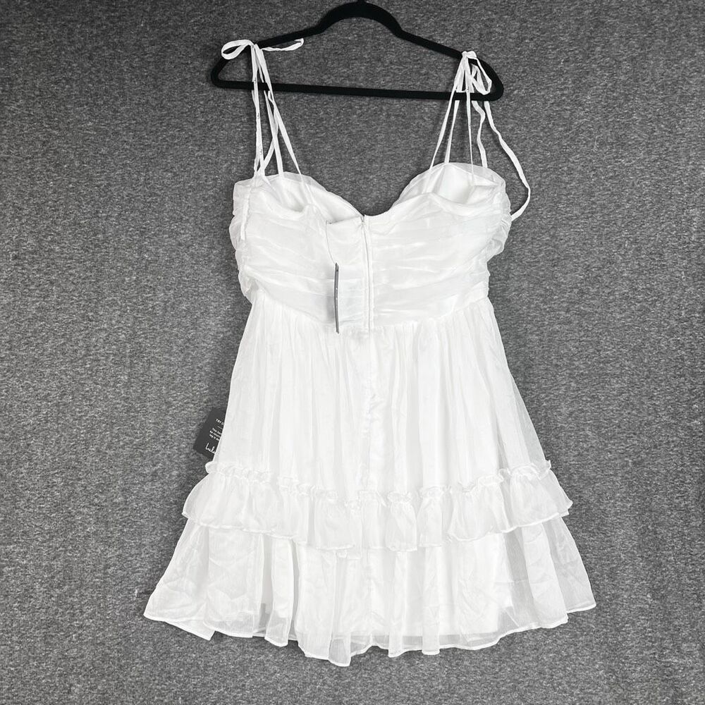 Lulu's White Ruffled Mini Dress - Picture 6 of 10